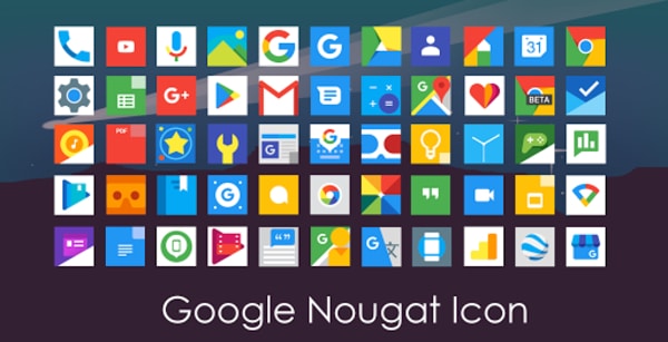 Nougat Square – Icon Pack 1